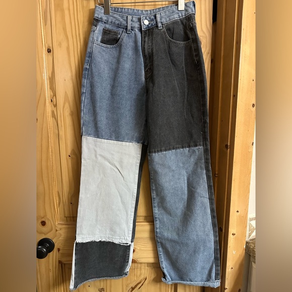 SHEIN Other - Patchwork Straightleg Jeans